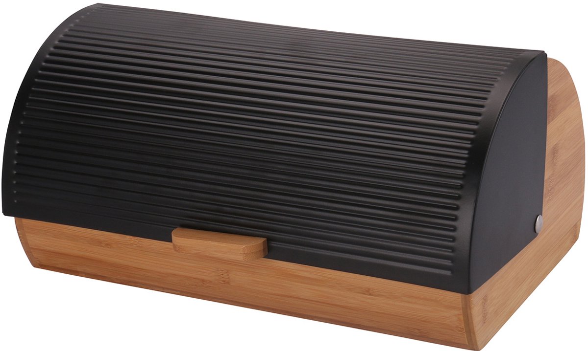 Elitehoff - Bamboe Broodtrommel - Zwart - Modern Design - Milieuvriendelijk