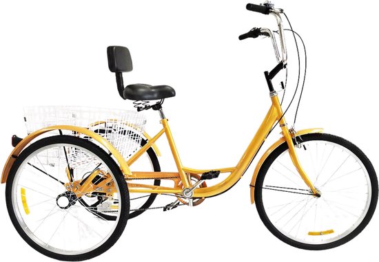 KAPIPALA Driewieler Voor Volwassenen, 20 Inch, Opvouwbare Fiets Senioren Vrouwen Mannen Lastenfiets 3 Wieler Met Boodschappenmand 1749993439