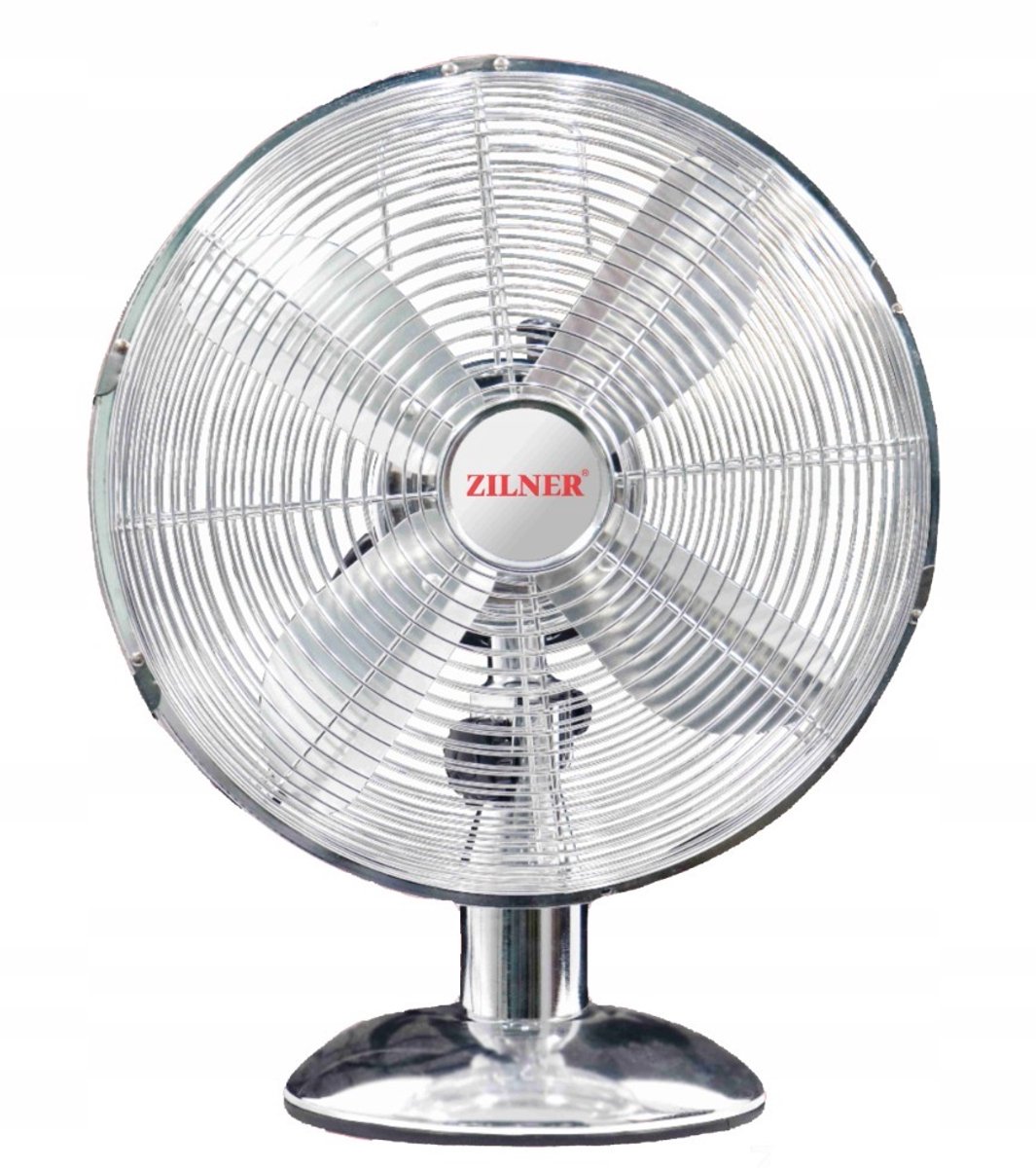 Staande ventilator WIATRAK krachtig 40W grote circulatie chroom METAAL