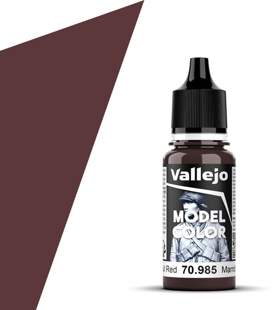 Vallejo Hobbyverf Acrylverf - 70985 Model Color Hull Red - Acryl Verf flesje - 17 ml