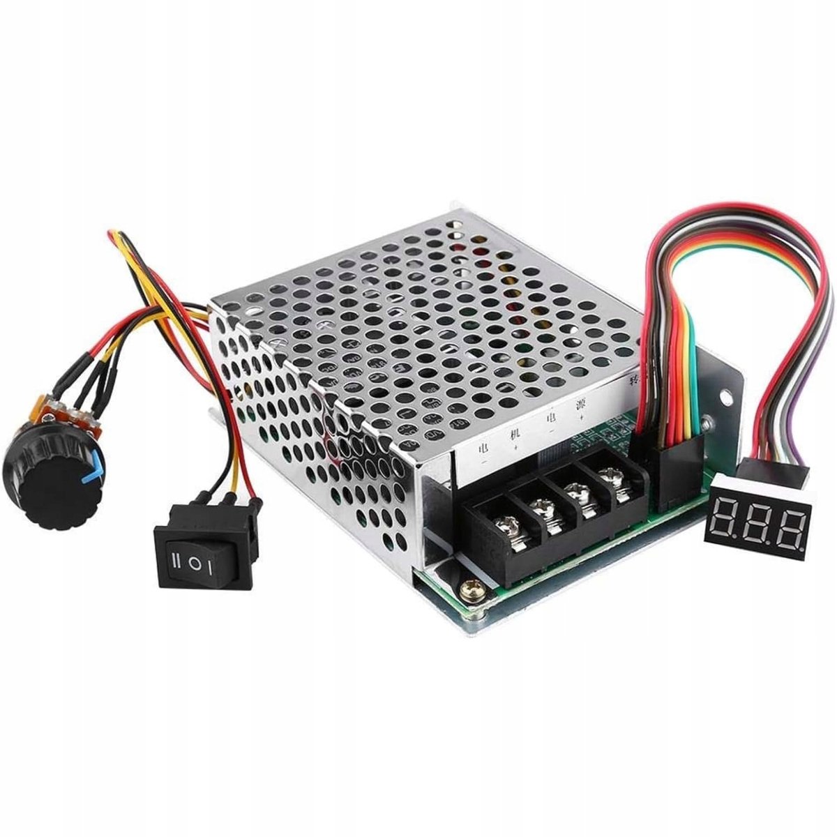 DC 10-50V 40A PWM motorregelaar weergave verandering van richting