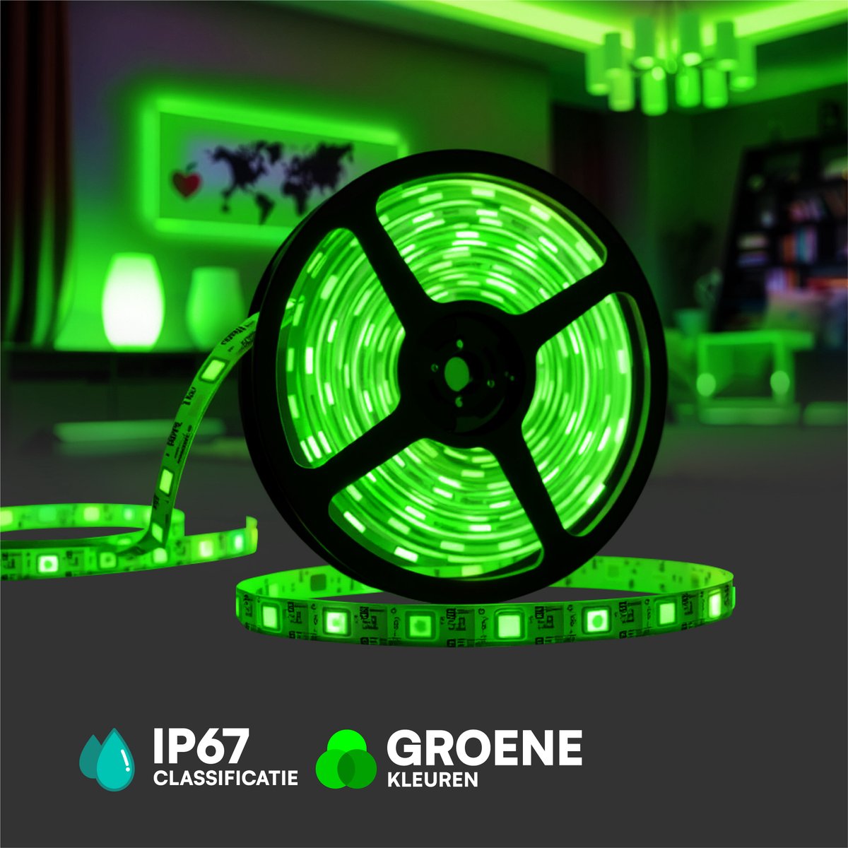 V-TAC VT-56303 LED Strip Light - Modules - IP67 Waterdicht - Kleurcode: Groen - 0.72W- 66 Lumen