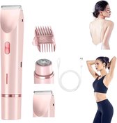 Bol.com 2 in 1 Ladyshave voor Vrouwen - Elektrisch Scheerapparaat - Waterdicht - Epilator - Bikinitrimmer - Trimmer vrouw - Roze aanbieding