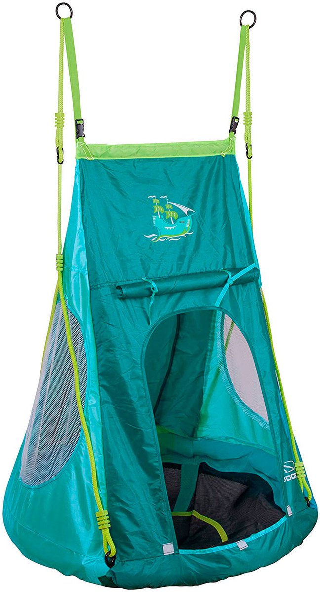 HUDORA Nestschommel met tent Pirate 90