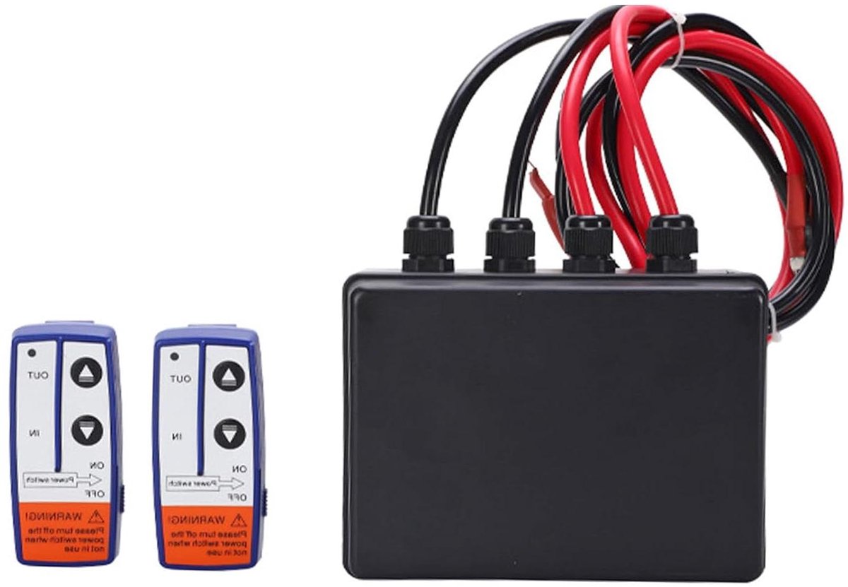 Wireless Remote Control Set for Car Electric Winch - Copper Coil, Waterproof, High Power Relay, 12000LB Capacity