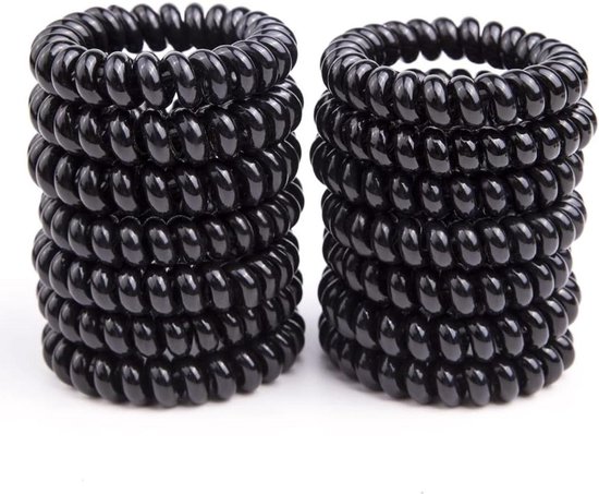 Lot De 6 Attaches Cheveux Spirale (style Cordon Téléphone) – Rose Chaud Foncé