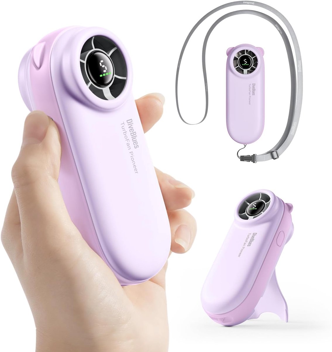 Draagbare Turbo-Handventilator met 16 Uur Accuduur en 5 Snelheden voor Reizen en Buiten