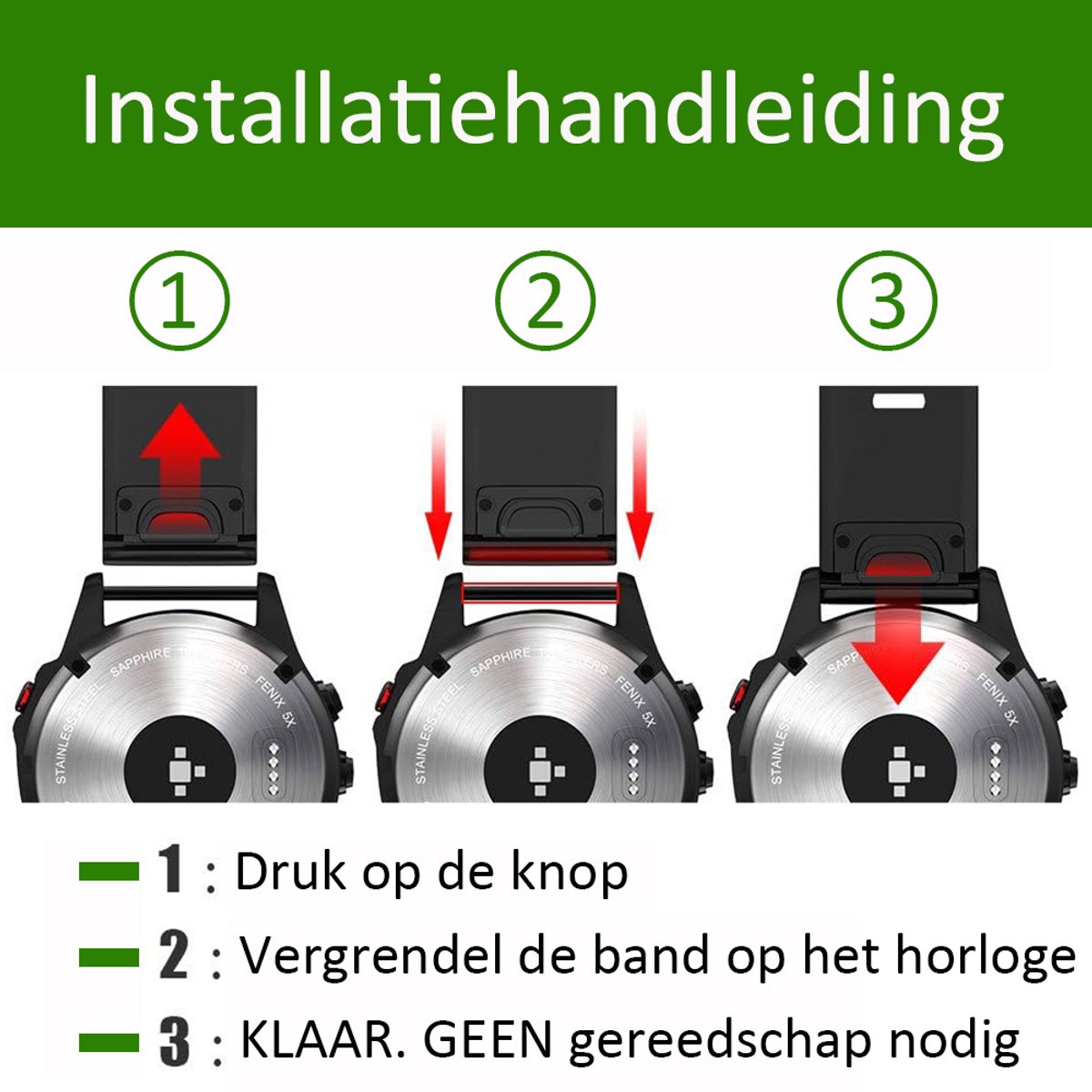 Stravo Dubbelkleurige Siliconen bandje in Fenix 8 Stijl voor Garmin Fenix 5s - Fenix 6s - Garmin Fenix 7s / Fenix 8 thumbnail 5