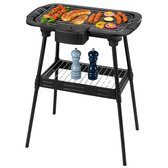 Bol.com Cheqo® Elektrische BBQ 2-in-1 - Rookvrij - Tafelbarbecue Voor Binnen & Buiten - Elektrische Barbecue - BBQ voor Camping ... aanbieding