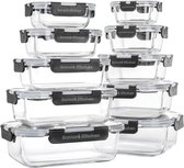 Savoré Kitchen Vershoudbakjes Set - Meal Prep Bakjes - Diepvriesbakjes Glas - Luchtdicht - 10 Stuks