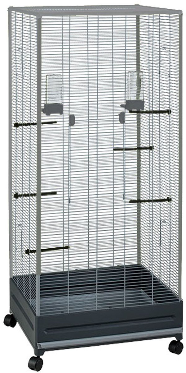 Bol.com Voltrega Voliere 420 - Vogelkooi - Grijs - 65 x 54 x 150 cm aanbieding