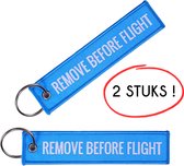 S4D® - Remove Before Flight - Sleutelhangers - Sleutelhanger Auto - Sleutelhangers Volwassenen - Blauw - 2 STUKS !