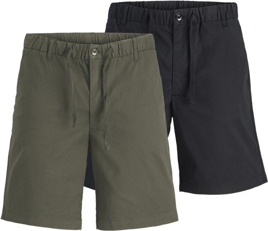 JACK&JONES PLUS JPSTJAIDEN CAMPAIGN HYBRID BONDI 2PK PLS Heren Jogger short - Dusty Olive Black
