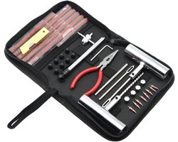 Set 46-delige - Banden Reparatieset - voor Motor, brommer of Auto - Bandenreparatieset - Complete reparatieset voor auto en motor - 20.5*14.5*4.5 cm