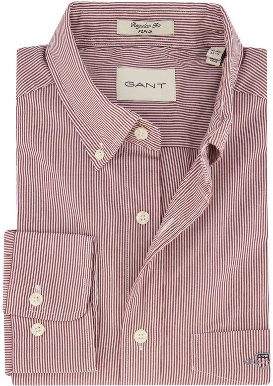 Chemise casual Gant bordeaux