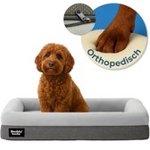 Bol.com Buddy Beds Orthopedische Hondenmand 100cm – Luxe Hondenbed & Kussen – Waterdicht Wasbaar & Anti-slip – Hoes met Rits – G... aanbieding