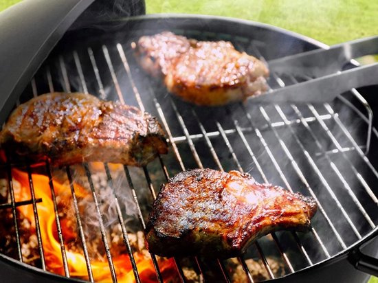 Ronde Houtskool Barbecue met Deksel & Wieltjes - Vergrendelbaar & Draagbaar! bbq grill - barbecues - barbecue accessoires - barbecue houtskool - barbecue hoes van Merkloos — afbeelding 5