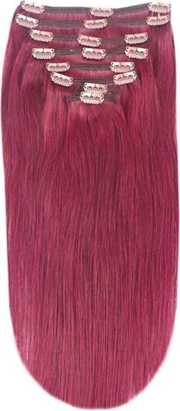 Remy Human Hair extensions Double Weft straight 15 - rood 530# | bol.com