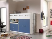 Vipack - Halfhoogslaper Bonny 70 , commode en kast  - 90x200 - Wit