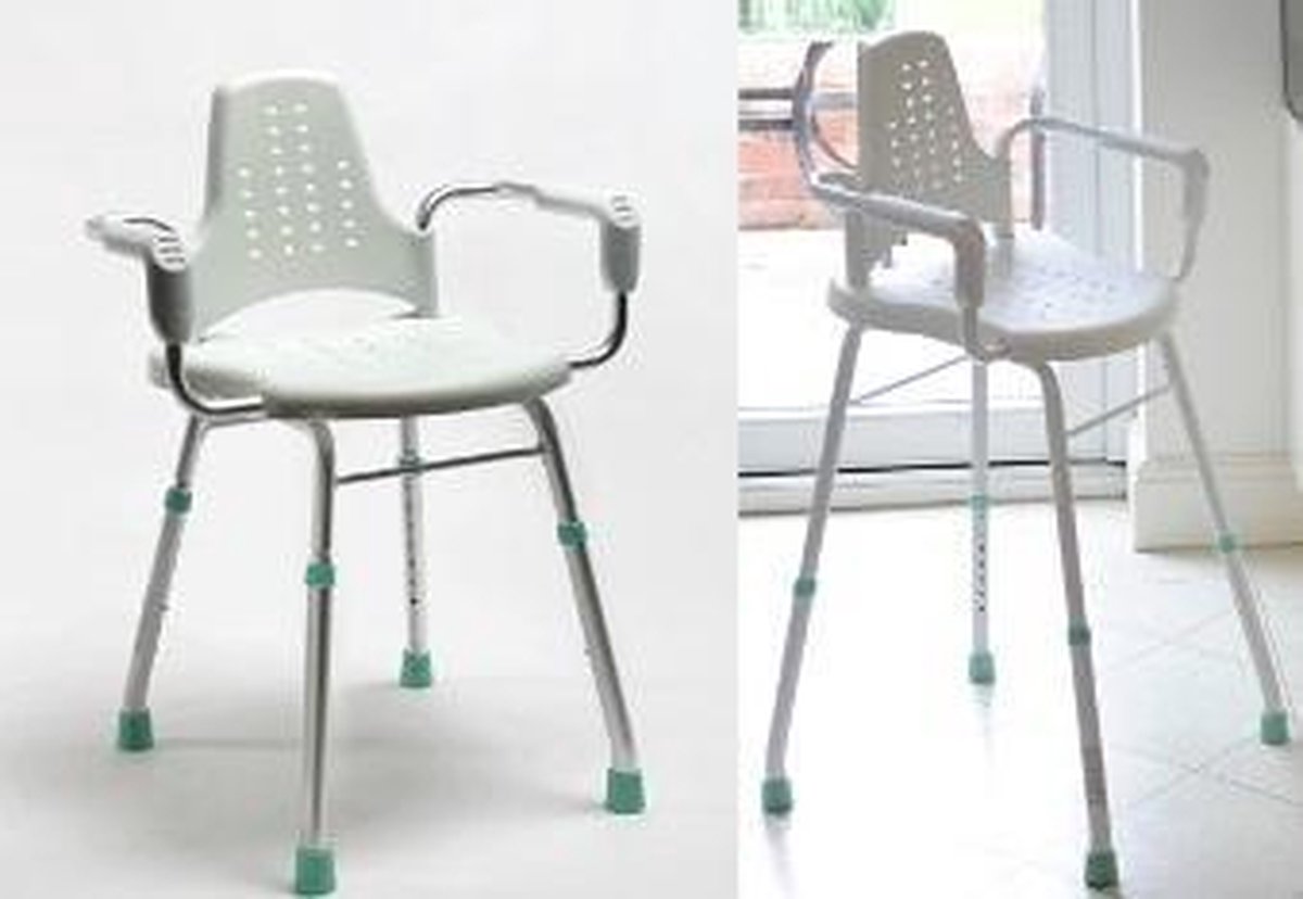 Douche- of werkstoel met arm- en rugleuning: Werkstoel