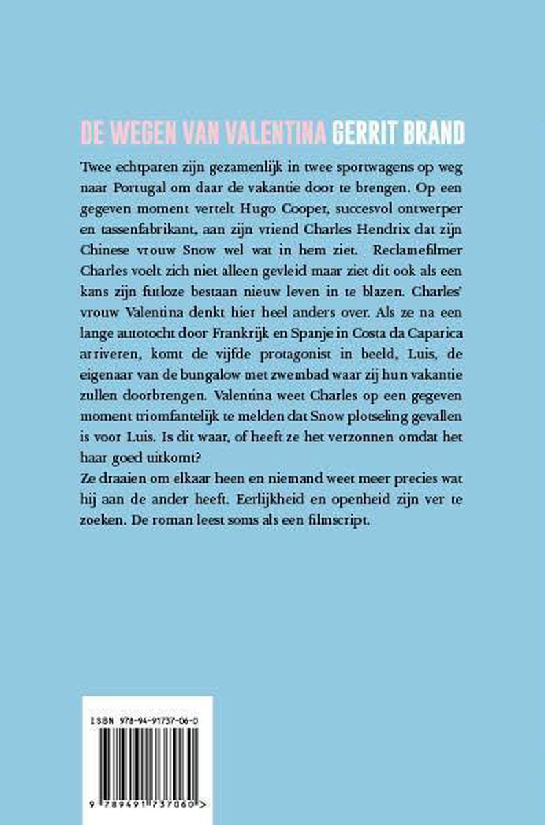 De wegen van Valentina - back cover