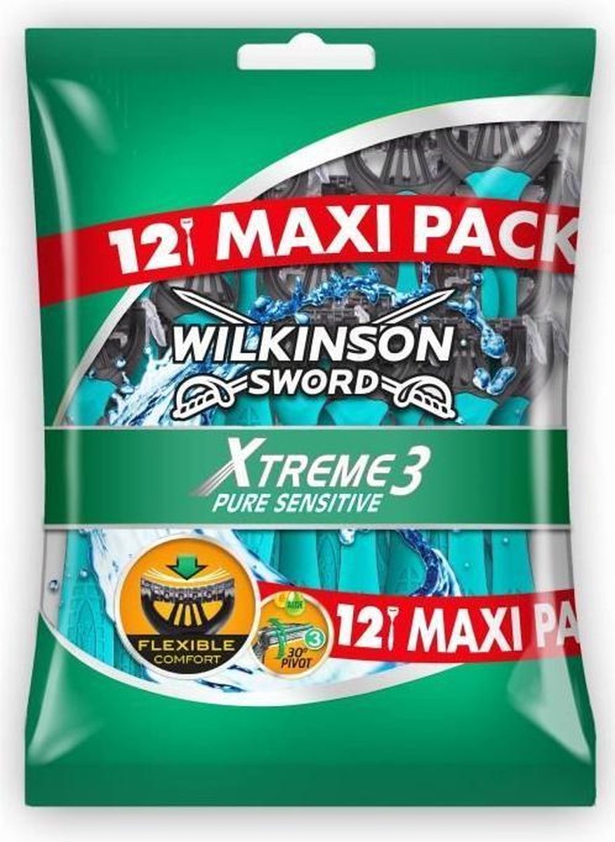 Wilkinson Sword - Xtreme3 Pure Sensitive ( 12 ks ) - Jednorázový holicí strojek pro muže