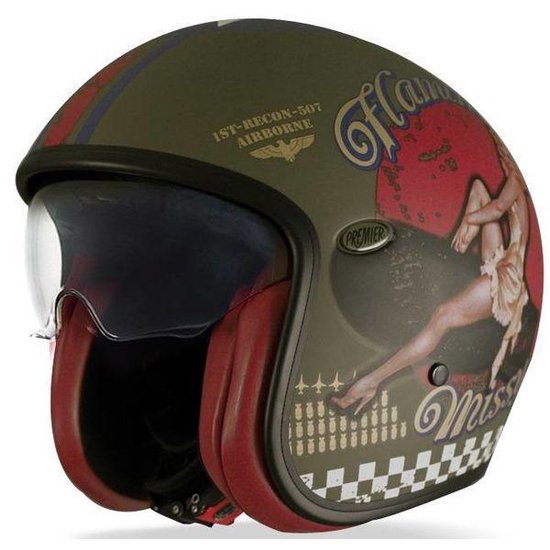 Casque Premier Jet Vintage Pin Up Millitary - XS | bol