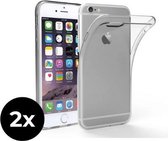 2x iPhone 6s Hoesje Transparant  Siliconen Case