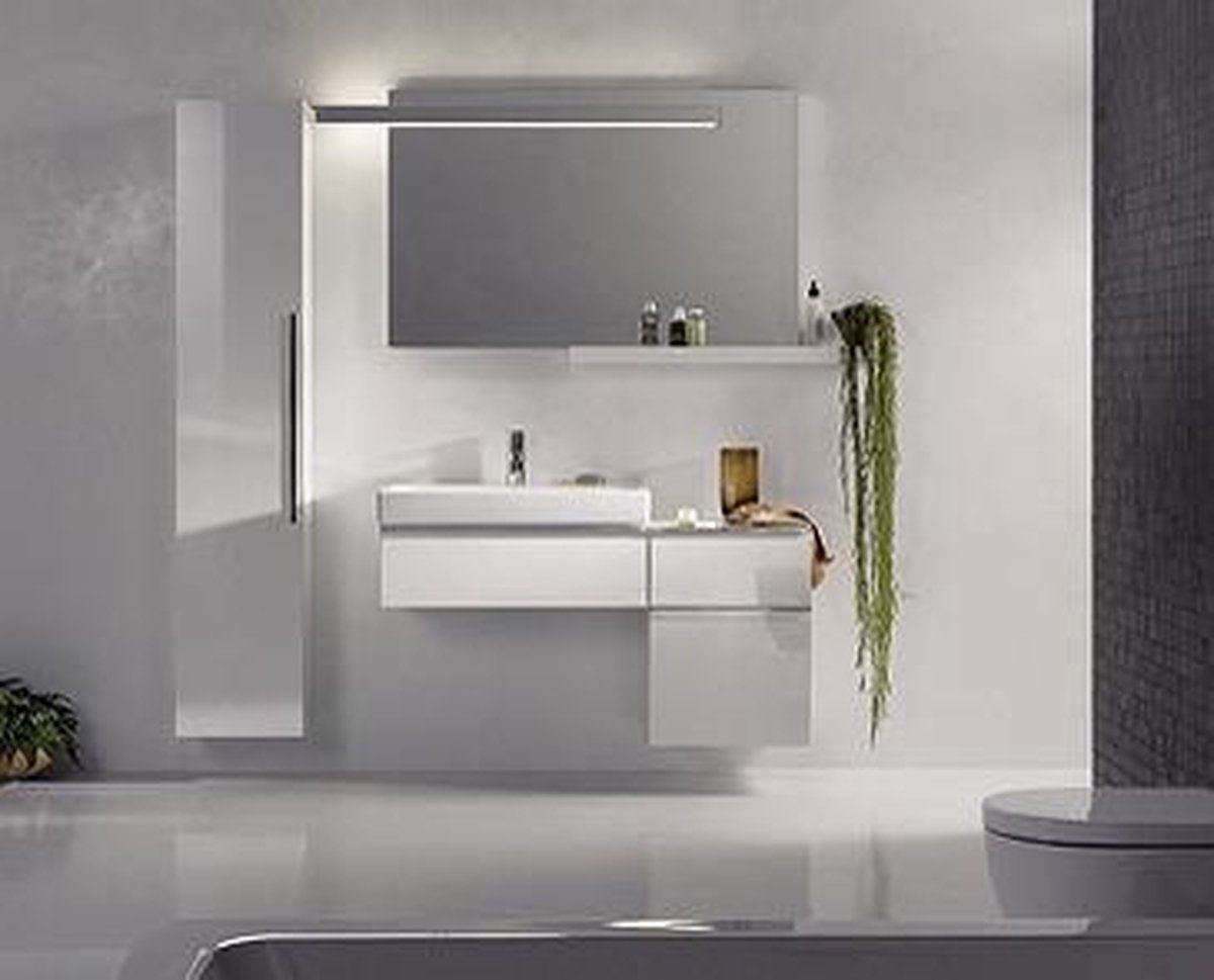 мебель для ванной комнаты белый глянец