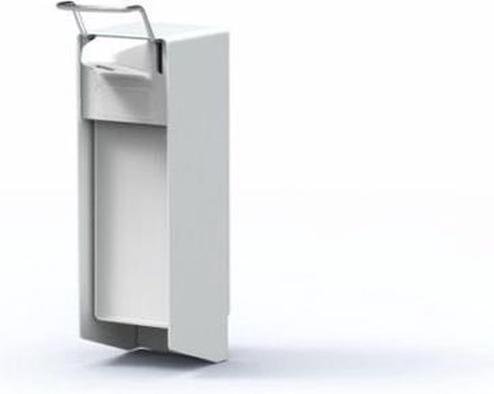 ARNOMED Desinfectiemiddeldispenser — Voor Aan De Muur Of Vrijstaand, 500ml, Wit — Ook Voor Zeep Of Douchegel