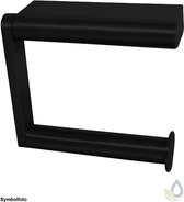 WC roll holder single execution of black anodised aluminium surface mounting
