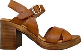 Red Rag 79250 - Volwassenen Sandalen met hakDames Sandalen - Kleur: Cognac - Maat: 36