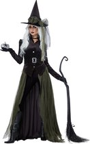 CALIFORNIA COSTUMES - Lange groene en zwarte gothic heks outfit voor volwassenen - M (40/42)