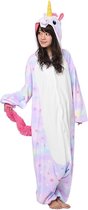 Metamorph GmbH - Pastelkleurig sterren eenhoorn Kigurumi pak voor volwassenen - M / L