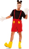 Witbaard Verkleedpak Mickey Mouse Heren Rood 3-delig Maat M/l