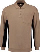 Tricorp polosweater Bi-Color - Workwear  - 302001 - khaki-zwart - maat XXL