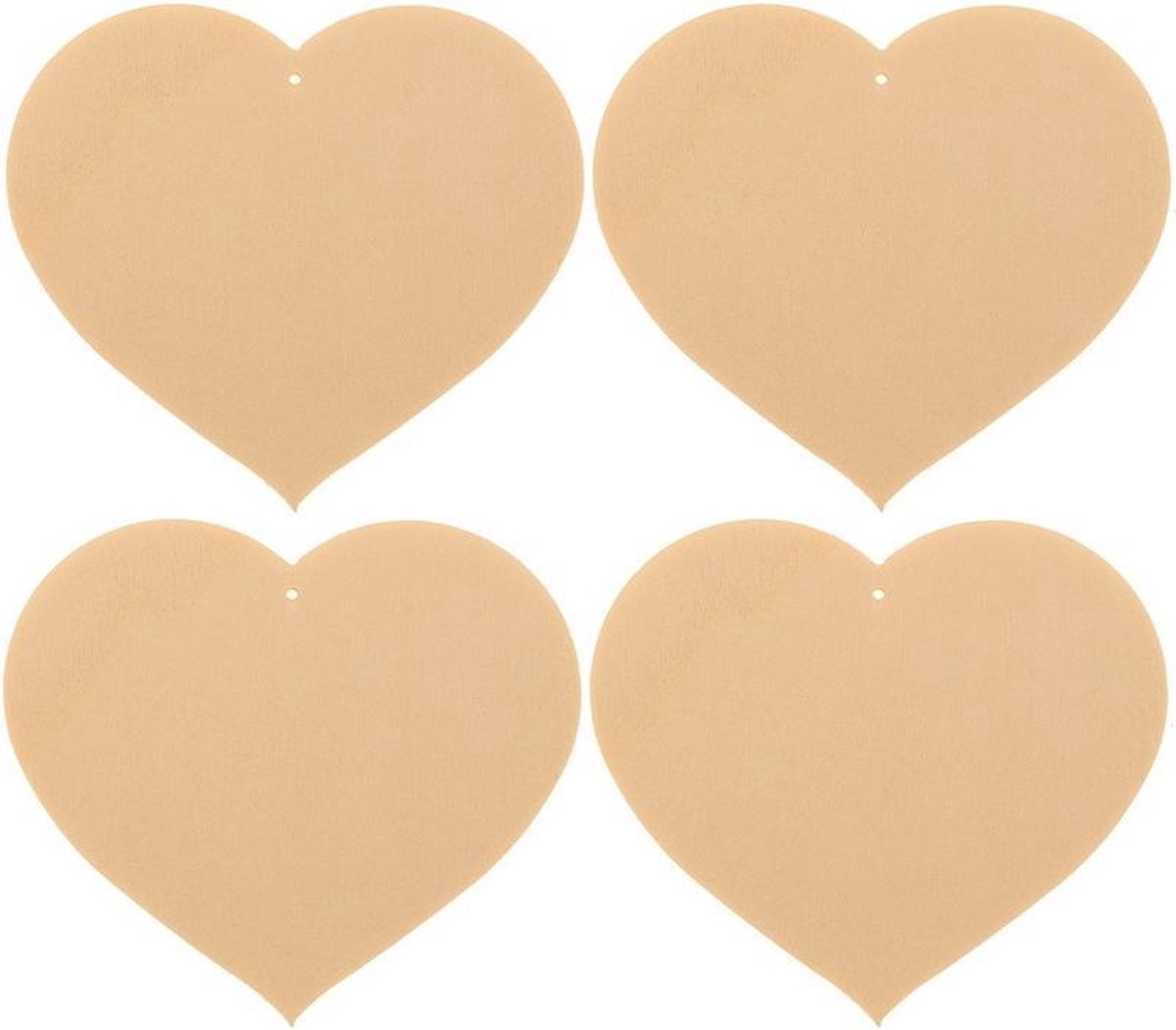 12x Houten hartjes 8 x 7 cm - Hobby/knutselmateriaal - Valentijn/Moederdag/Vaderdag cadeau/kado knutselen - Houten harten knutselen/schilderen