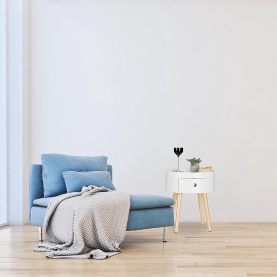 EUGAD Moderne tafel - 2 planken, houten poten, MDF woonkamer en