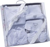 Gamberritos Babykledingset Beertje Wit/grijs One Size 6-delig