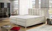 Boxspring Parijs - compleet - inclusief matras en topper 140x200 - crème - beige