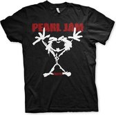 Pearl Jam Heren Tshirt -M- Stickman Zwart