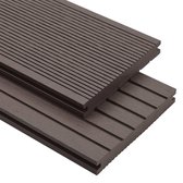 Terrasplanken met accessoires 10 m² 4 m massief HKC donkerbruin