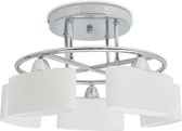 Plafondlamp met ellipsvormige glazen kappen 5xE14 200W