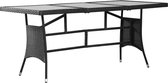 Tuintafel 170x80x74 cm poly rattan zwart