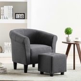 Fauteuil stof donkergrijs
