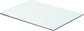 Wandschap transparant 50x30 cm glas