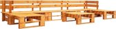 6-delige Loungeset pallet FSC hout honingbruin