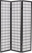 Kamerscherm inklapbaar Japanse stijl 120x170 cm zwart