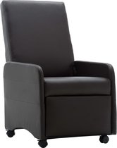 Fauteuil verstelbaar kunstleer bruin