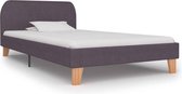 Bedframe stof taupe 90x200 cm